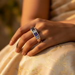 Load image into Gallery viewer, Silver Ring with Gemstones for Women | Statement Jewelry
