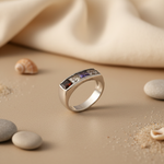 Load image into Gallery viewer, Silver Ring with Gemstones for Women | Statement Jewelry
