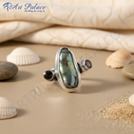 Load image into Gallery viewer, 925 Silver Pearl &amp; Amethyst Ring for Women | Statement Jewelry
