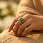 Load image into Gallery viewer, 925 Silver Green Gemstone Ring for Women | Gift Jewelry
