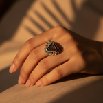 Load image into Gallery viewer, 925 Silver Triangle Gemstone Ring for Women | Gift Jewelry
