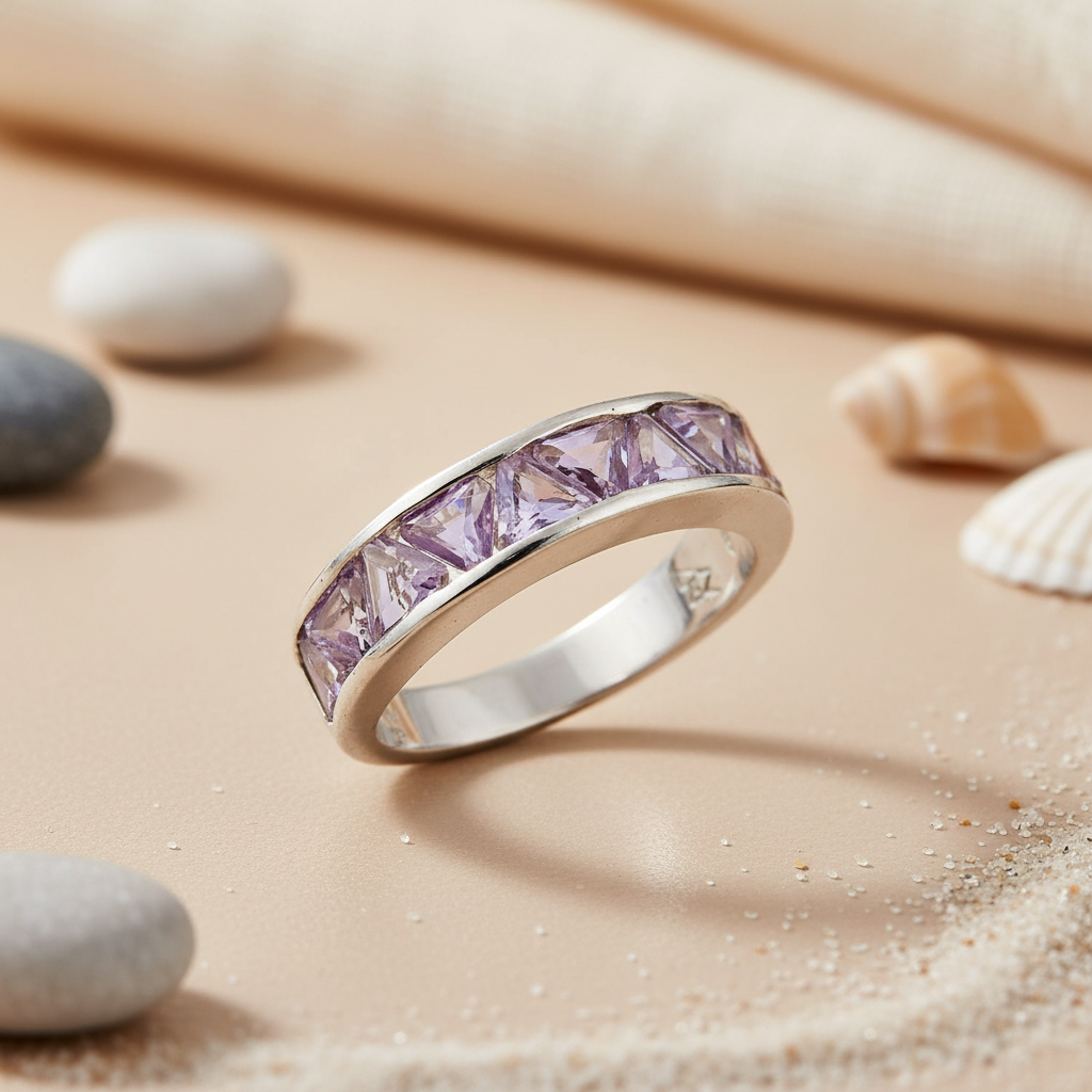 925 Silver Amethyst Ring for Women | Gemstone Jewelry