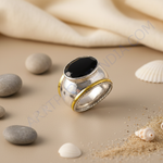 Load image into Gallery viewer, Silver Onyx Ring for Women | Sterling Silver Ring | Gift
