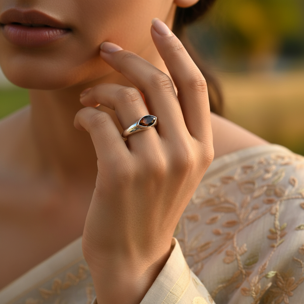 925 Silver Garnet Ring for Women | Gemstone Jewelry Gift