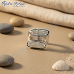 Load image into Gallery viewer, 925 Silver Pearl Open Ring for Women | Statement Jewelry
