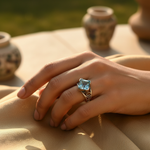 Load image into Gallery viewer, 925 Silver Blue Topaz Ring for Women | Gemstone Jewelry
