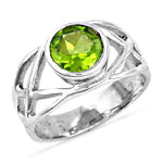 Load image into Gallery viewer, 925 Sterling Silver Peridot Ring for Women | Gemstone Jewelry
