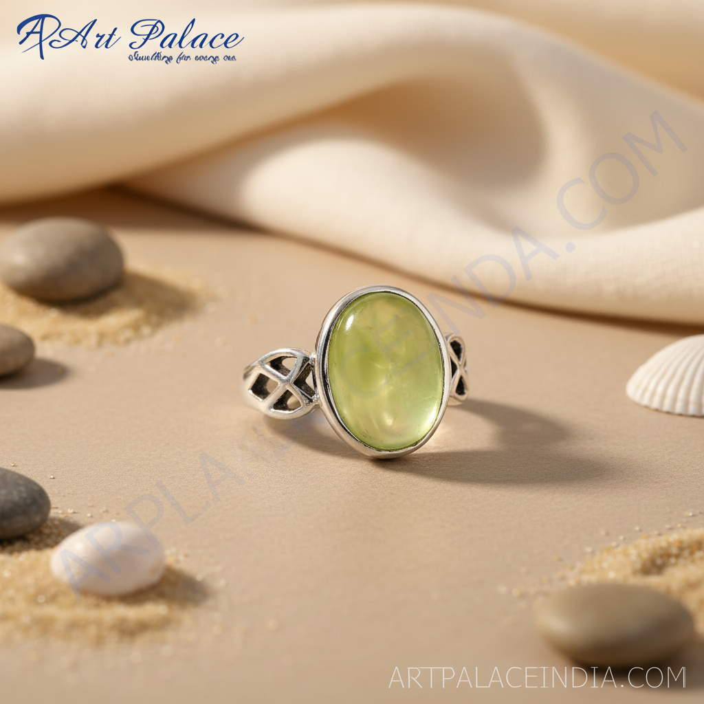 925 Silver Peridot Oval Ring for Women | Gemstone Jewelry