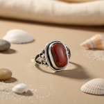 Load image into Gallery viewer, 925 Sterling Silver Red Jasper Ring for Women | Gemstone Jewelry

