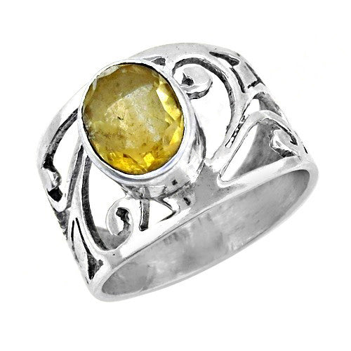925 Silver Citrine Ring for Women | Gemstone Jewelry