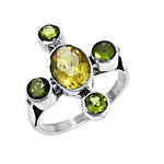 Load image into Gallery viewer, 925 Silver Citrine &amp; Peridot Ring for Women | Gemstone Jewelry
