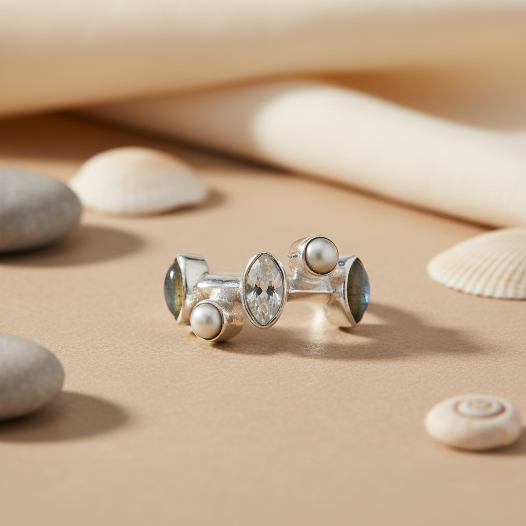 925 Sterling Silver Gemstone Ring | Women's Fashion Ring