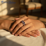 Load image into Gallery viewer, Silver Ring with Amethyst Gemstones | For Women | Gift
