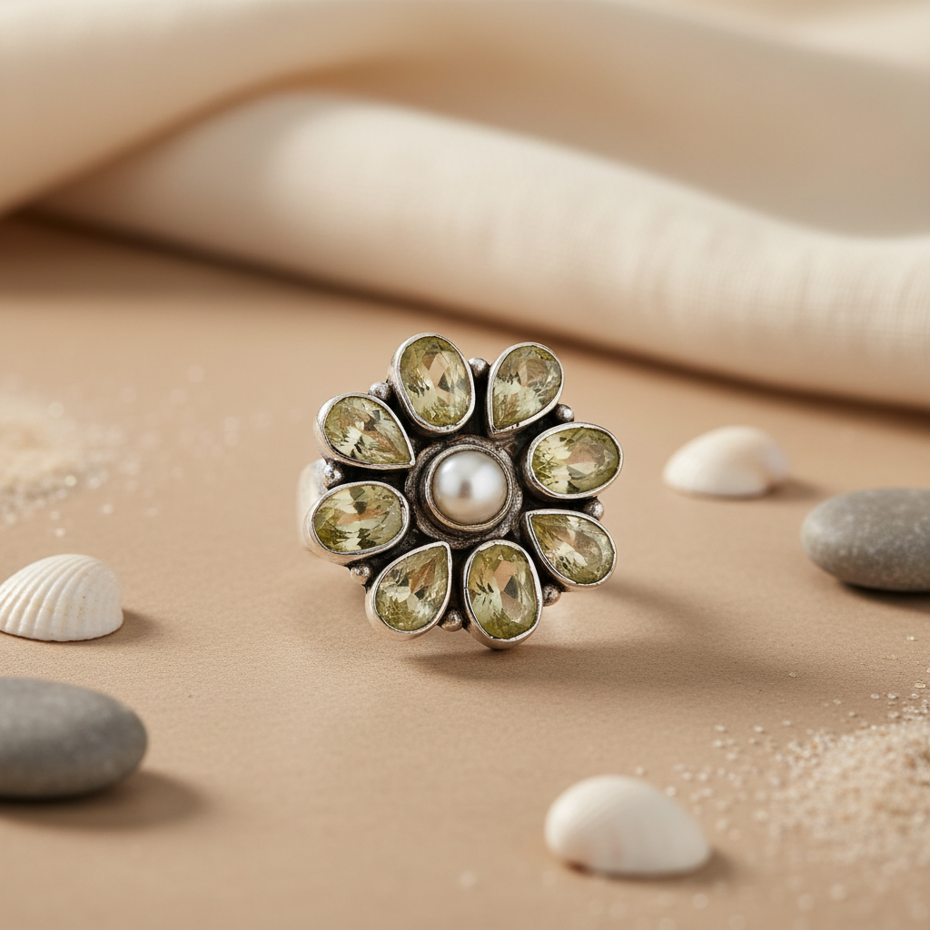 925 Silver Multi-Gemstone Ring for Women | Cocktail Ring
