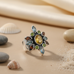 Load image into Gallery viewer, 925 Silver Gemstone Ring for Women | Cocktail Ring
