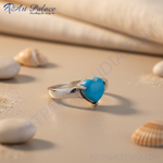 Load image into Gallery viewer, 925 Silver Turquoise Heart Ring for Women | Gift Jewelry
