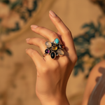 Load image into Gallery viewer, 925 Silver Multi-Gemstone Ring for Women | Statement Jewelry
