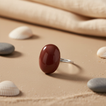 Load image into Gallery viewer, Silver Carnelian Ring for Women | Gemstone Jewelry
