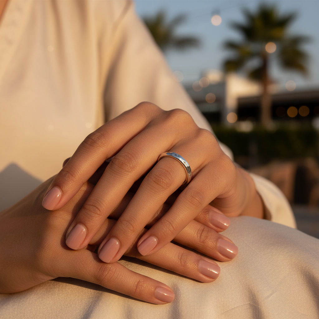 925 Silver Hammered Ring for Women | Minimalist Jewelry