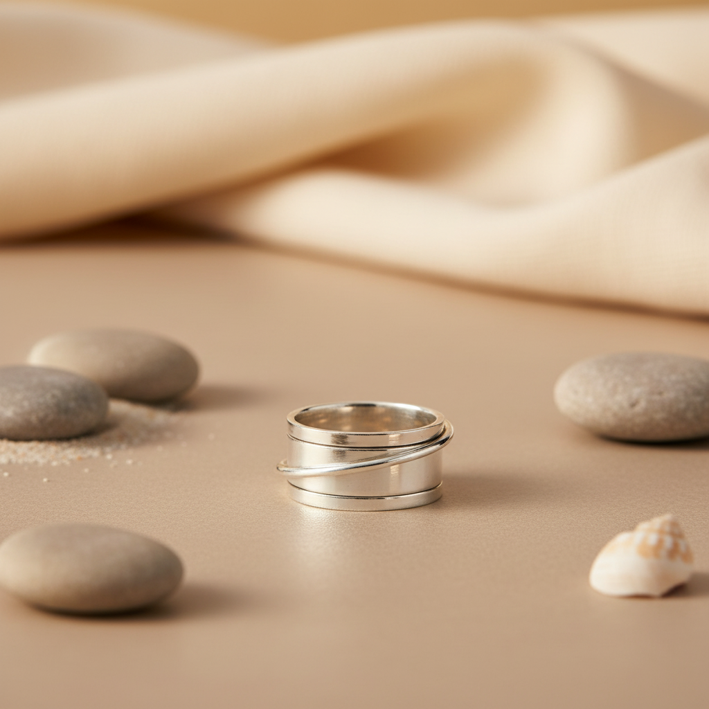 925 Silver Spinner Ring for Women | Anxiety Relief Jewelry