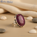 Load image into Gallery viewer, Ruby Gemstone Ring in 925 Silver | Statement Ring for Women
