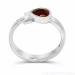 Load image into Gallery viewer, 925 Silver Garnet Teardrop Ring for Women | Gift Jewelry
