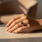 Load image into Gallery viewer, 925 Silver Garnet Teardrop Ring for Women | Gift Jewelry
