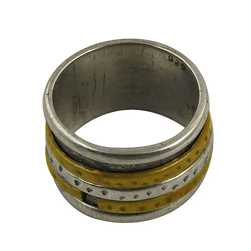 925 Silver & gold plating Spinner Ring for Women | Anxiety Relief