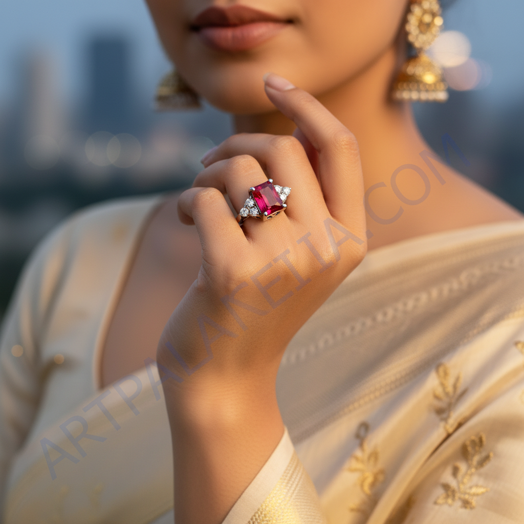 Silver Ruby Ring for Women | Gemstone Jewelry Gift