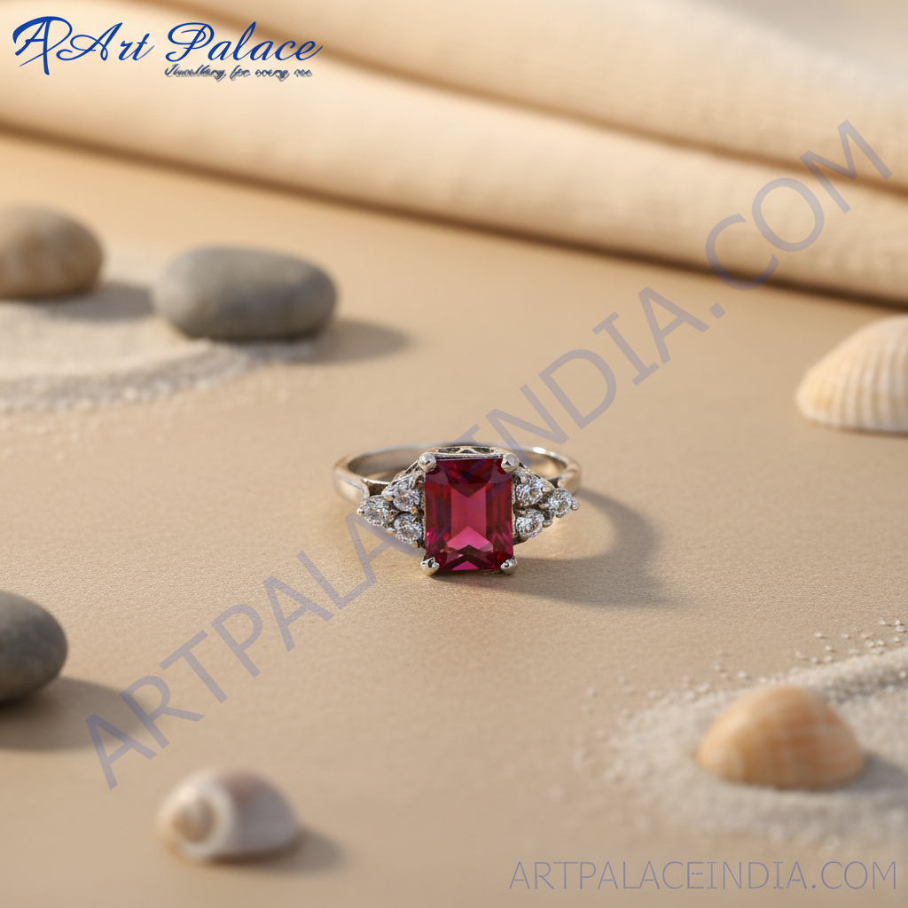 Silver Ruby Ring for Women | Gemstone Jewelry Gift