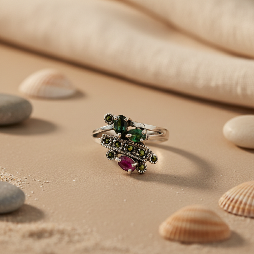 Sterling Silver Gemstone Ring for Women | Gift Jewelry