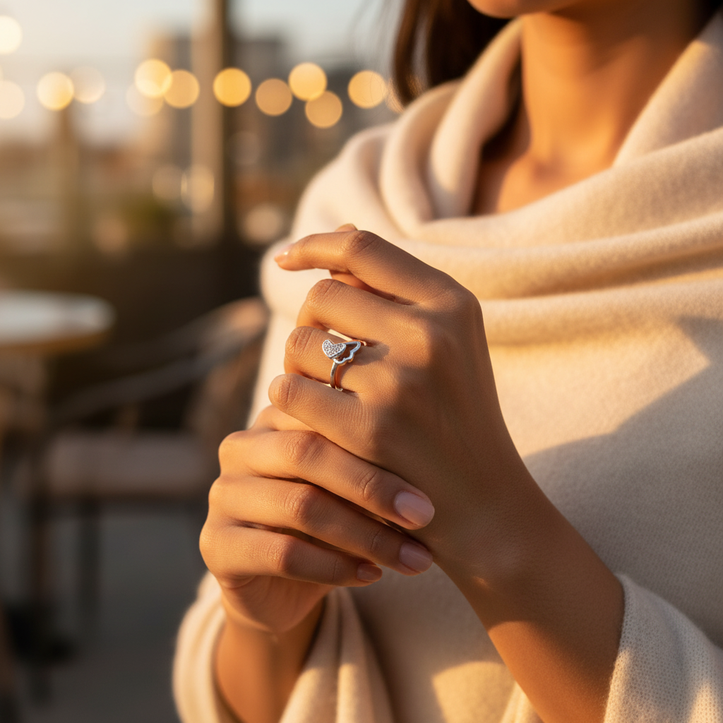 925 Silver Heart Ring with Cubic Zirconia | Women's Ring