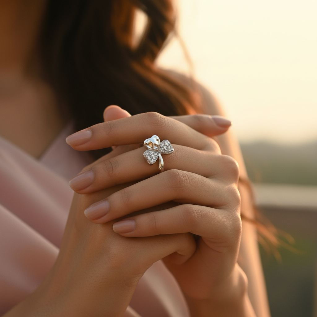 925 Silver Clover Ring for Women | Gift Jewelry
