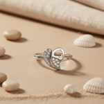 Load image into Gallery viewer, 925 Silver Heart Ring with Cubic Zirconia | Women's Ring
