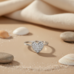 Load image into Gallery viewer, 925 Silver Heart Ring with Cubic Zirconia | Women's Jewelry
