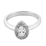 Load image into Gallery viewer, 925 Silver Pear Cut Halo Ring for Women | Engagement Gift
