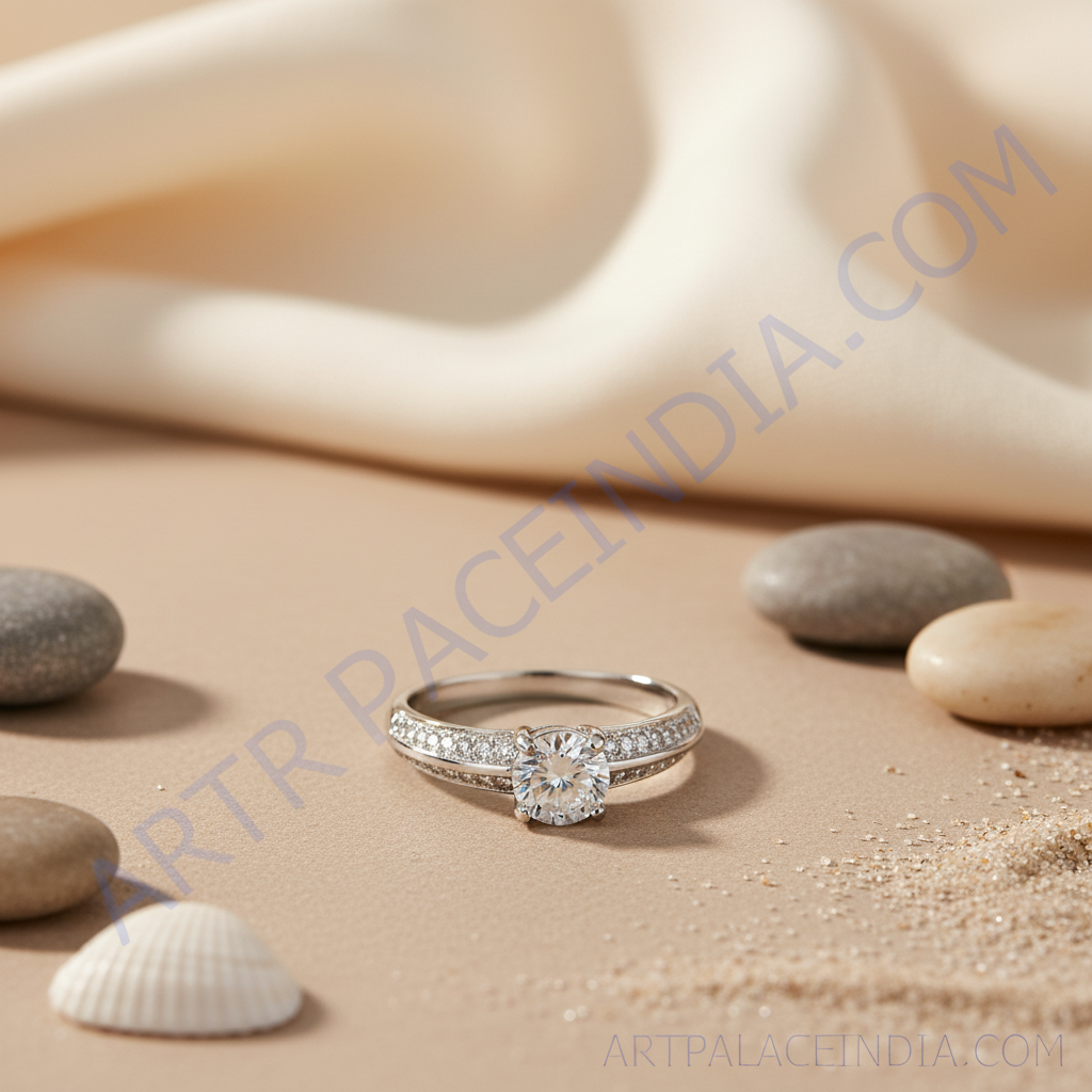 Silver Ring with Cubic Zirconia | Women's Engagement Ring