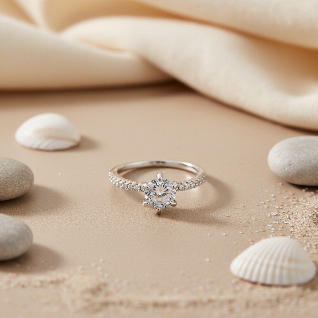 925 Silver Cubic Zirconia Ring for Women | Engagement Gift