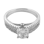 Load image into Gallery viewer, Silver Solitaire Diamond Ring for Women | Engagement Ring
