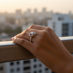 Load image into Gallery viewer, 925 Silver Halo Diamond Ring for Women | Engagement Gift
