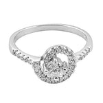 Load image into Gallery viewer, 925 Silver Halo Diamond Ring for Women | Engagement Gift
