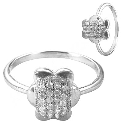 925 Silver Cubic Zirconia Flower Ring for Women | Gift Jewelry
