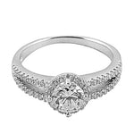Load image into Gallery viewer, 925 Silver Diamond Halo Ring for Women | Engagement Ring
