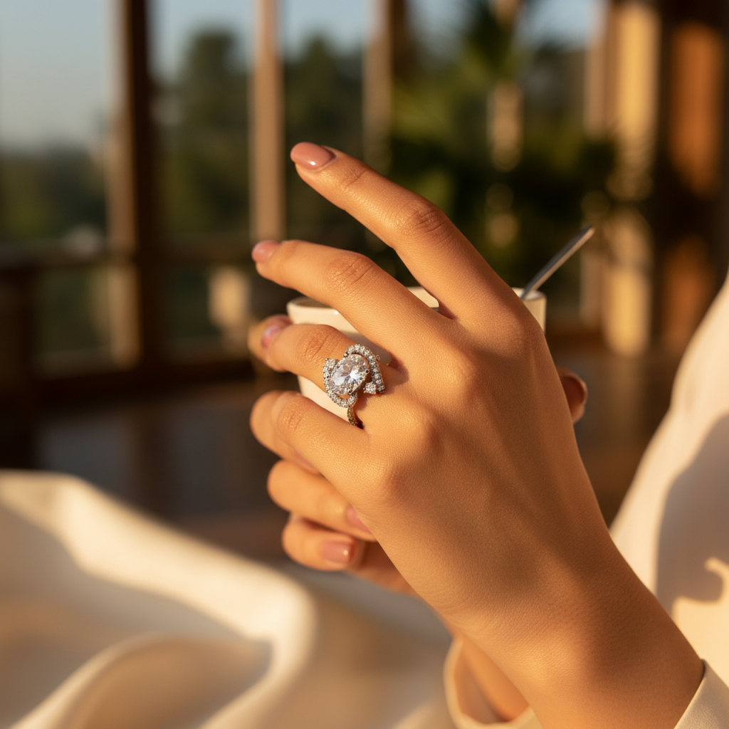 925 Silver Cubic Zirconia Ring for Women | Gift Jewelry