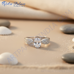 Load image into Gallery viewer, 925 Silver White Gemstone Ring for Women | Daily Wear
