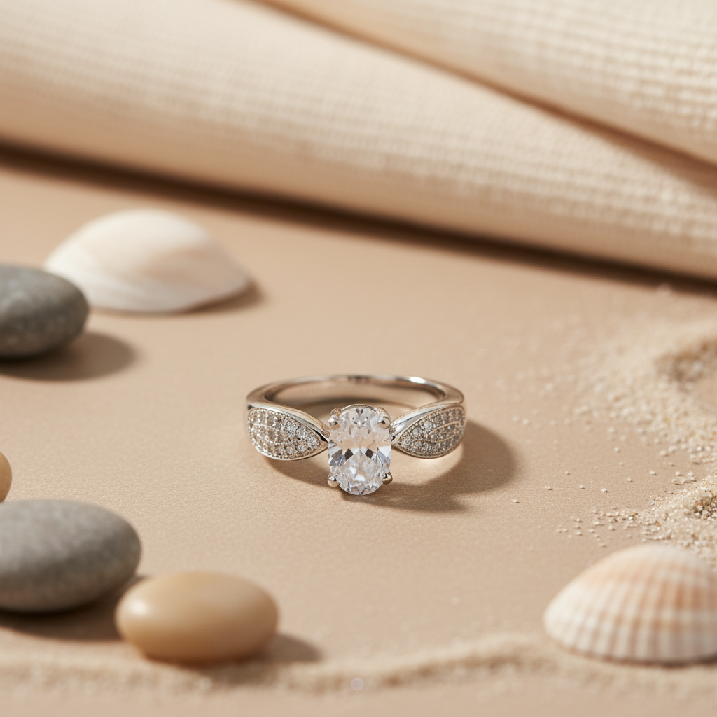 925 Silver White Gemstone Ring for Women | Daily Wear