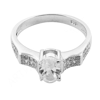 925 silver oval cut ring | women's engagement ring