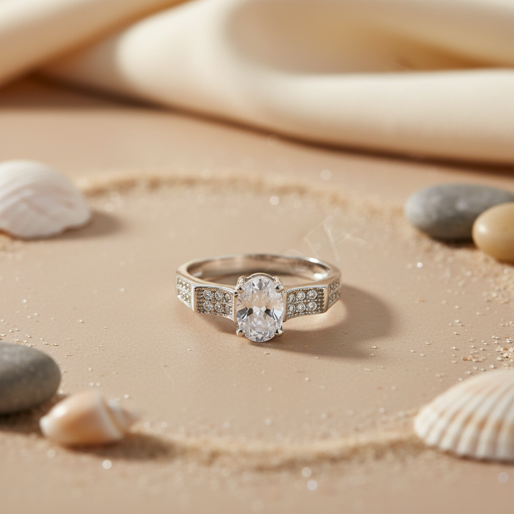 925 Silver Oval Cut Ring | Women's Engagement Ring