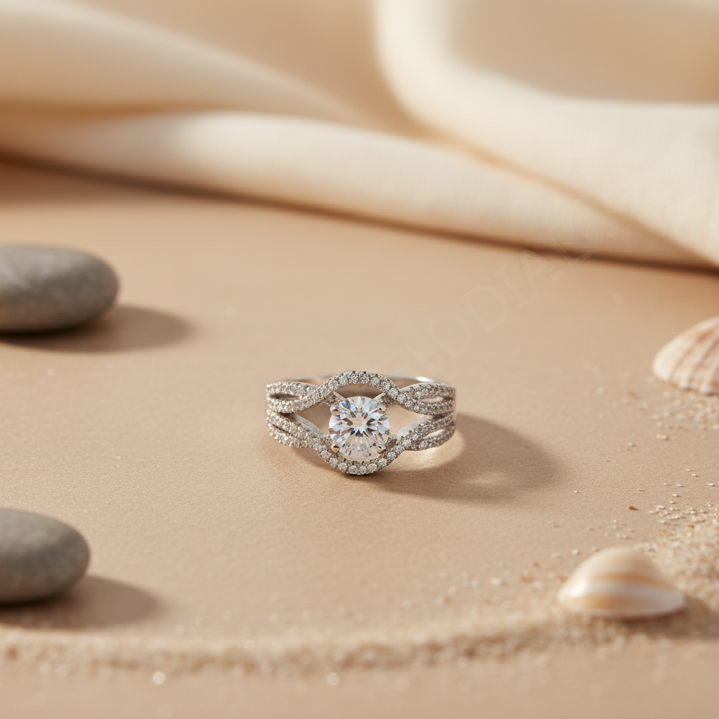 925 Silver Cubic Zirconia Ring for Women | Engagement Ring