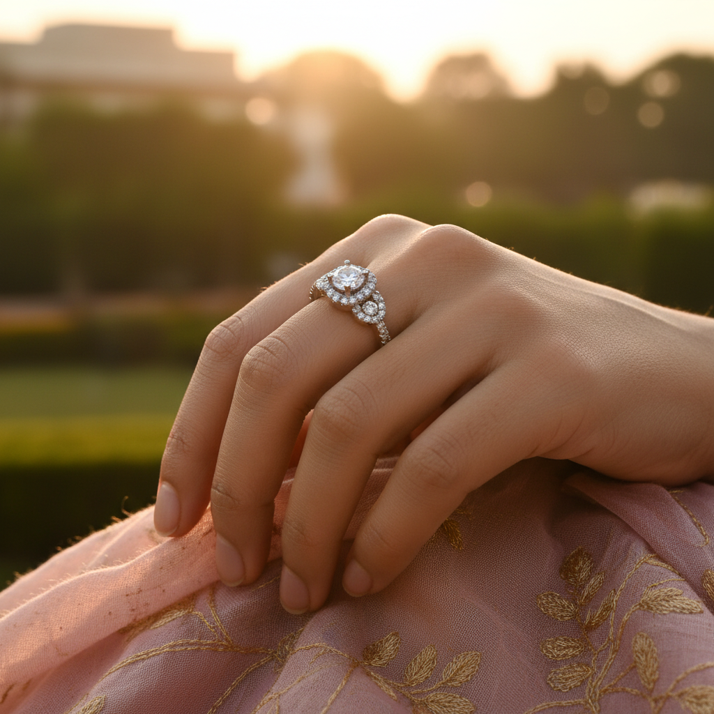 925 Silver Cubic Zirconia Ring for Women | Engagement Ring
